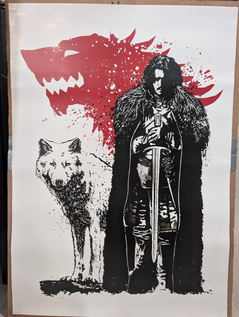 Jon Snow & Ghost Print